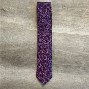 Ted Baker Silk Tie Purple Paisley Men's Tie